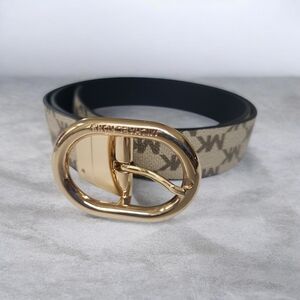 Michael Kors Gold and Tan Women's Belt